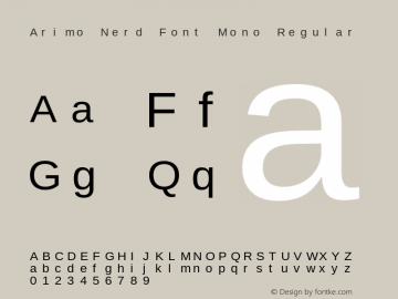 Arimo Nerd Font Mono