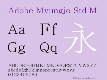 Adobe Myungjo Std