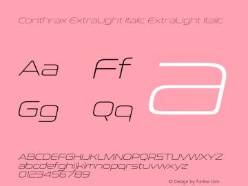 Conthrax ExtraLight Italic