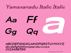 Yamaxanadu Italic