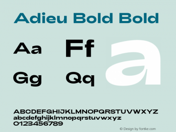 Adieu Bold