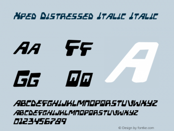 Xped Distressed Italic