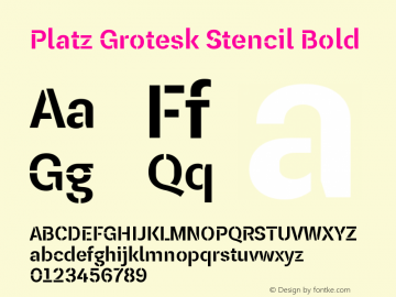 Platz Grotesk Stencil