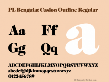 PL Benguiat Caslon Outline