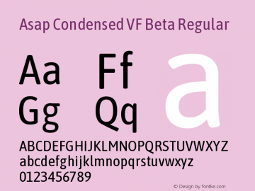 Asap Condensed VF Beta