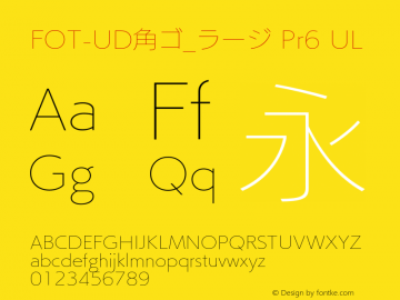 FOT-UD角ゴ_ラージ Pr6