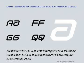 Light Brigade ExtraBold Italic