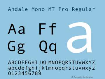 Andale Mono MT Pro