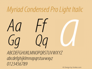 Myriad Condensed Pro