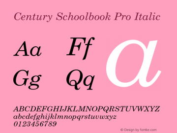 Century Schoolbook Pro