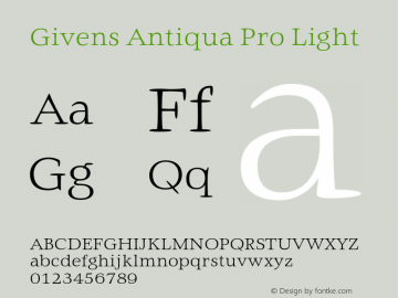 Givens Antiqua Pro