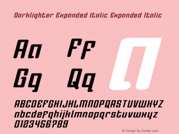 Darklighter Expanded Italic