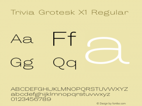 Trivia Grotesk X1