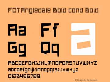 FOTAngledale Bold cond