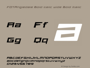 FOTAngledale Bold italic wide