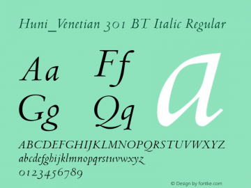 Huni_Venetian 301 BT Italic