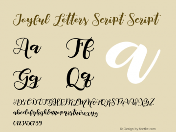 Joyful Letters Script