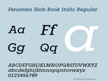 Fenomen Slab Book Italic