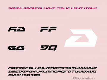 Royal Samurai Light Italic