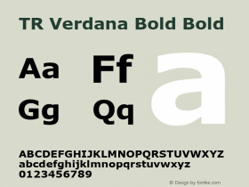 TR Verdana Bold