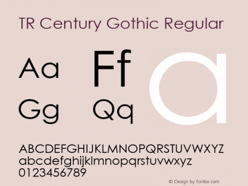 TR Century Gothic