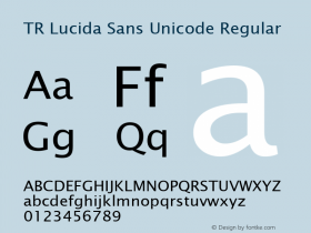 TR Lucida Sans Unicode