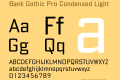 Bank Gothic Pro Condensed