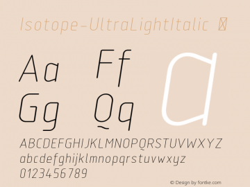 Isotope-UltraLightItalic