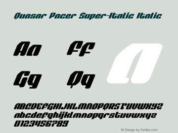 Quasar Pacer Super-Italic