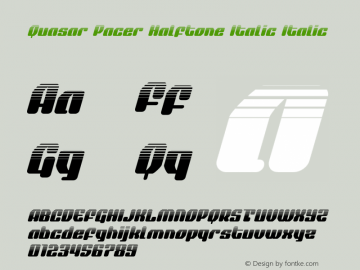 Quasar Pacer Halftone Italic