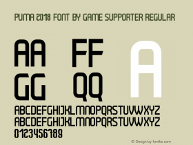 Puma 2018 font by Game supporter