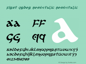 First Order Semi-Italic