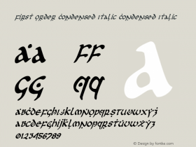 First Order Condensed Italic