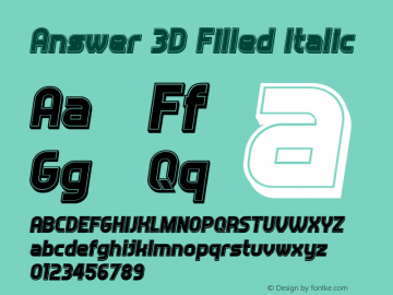 Answer 3D Filled