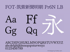 FOT-筑紫新聞明朝 Pr6N