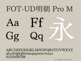 FOT-UD明朝 Pro