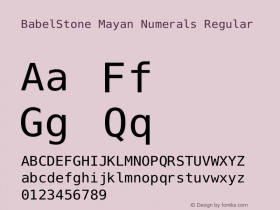 BabelStone Mayan Numerals