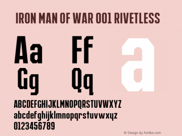 ☞IRON MAN OF WAR 001 RIVETLESS