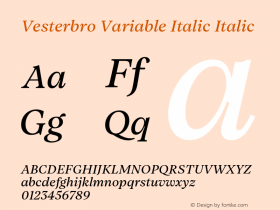 Vesterbro Variable Italic