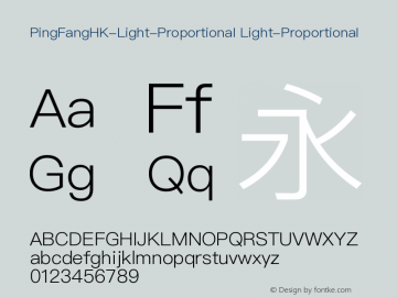 PingFangHK-Light-Proportional