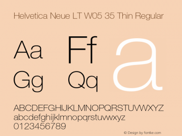 Helvetica Neue LT W05 35 Thin