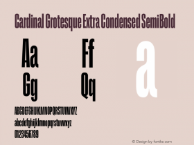 Cardinal Grotesque Extra Condensed