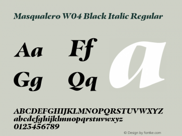 Masqualero W04 Black Italic