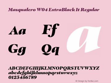 Masqualero W04 ExtraBlack It