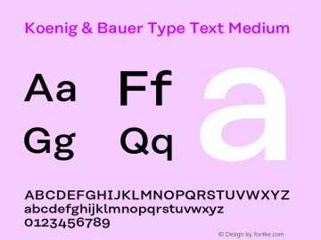 Koenig & Bauer Type Text