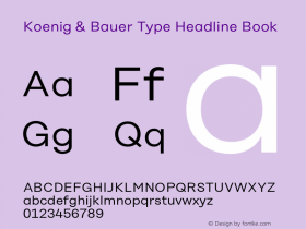 Koenig & Bauer Type Headline