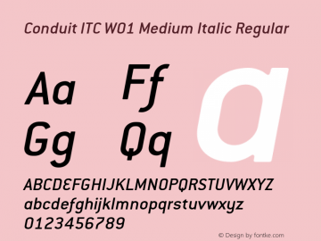 Conduit ITC W01 Medium Italic