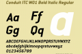 Conduit ITC W01 Bold Italic