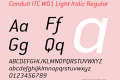 Conduit ITC W01 Light Italic