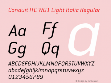 Conduit ITC W01 Light Italic